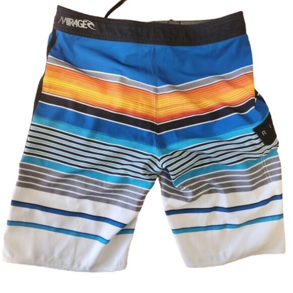 Rip Curl Mirage Surf Board Shorts - Size 30 - Multicolor Stripes - Picture 6 of 6